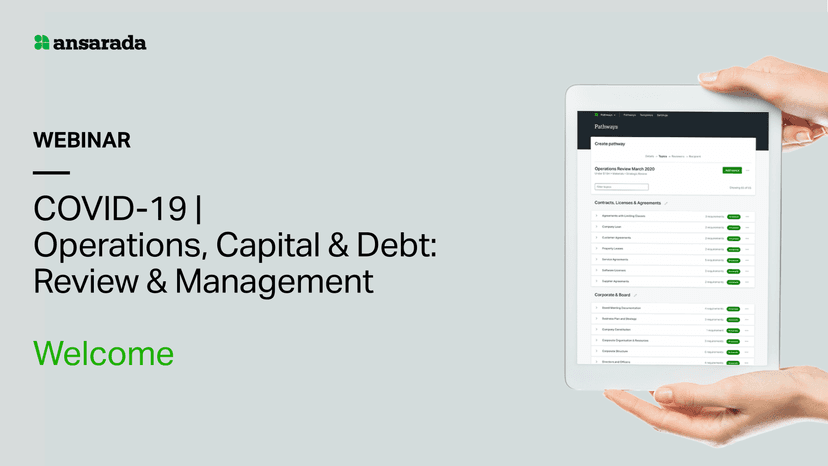 COVID-19 Debt & Capital: Review and Management Webinar