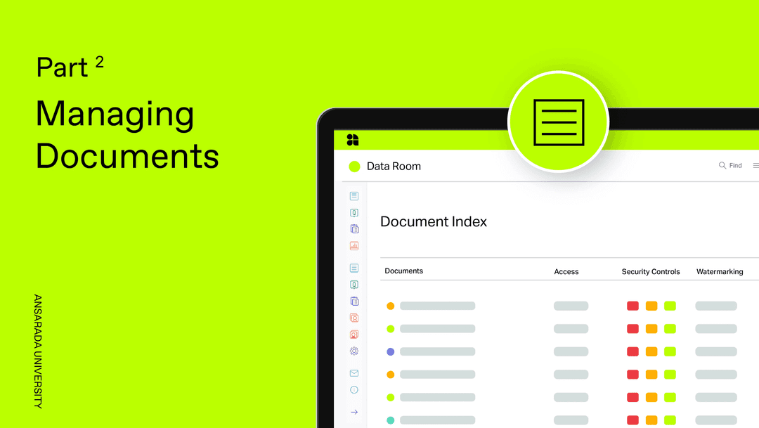 Virtual Data Room Training - Managing Documents